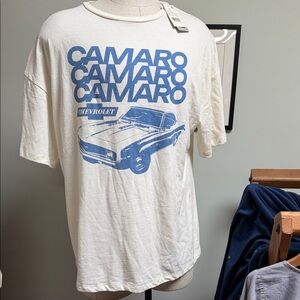 Camaro Graphic T-Shirt - Cream and Blue